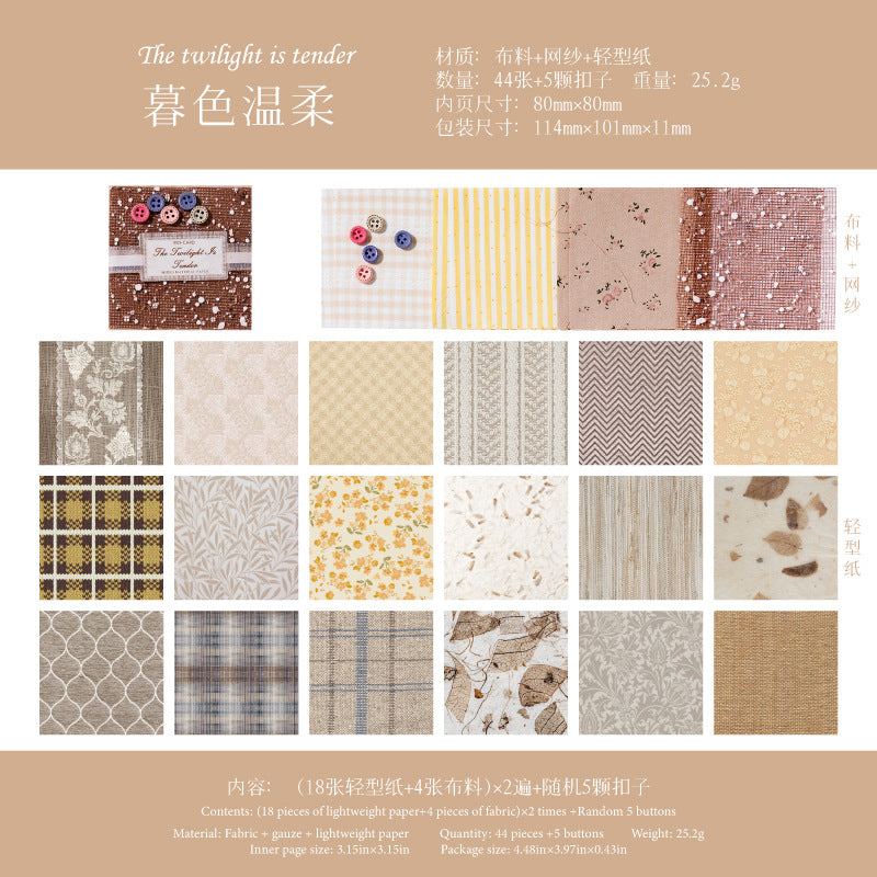 Journal paper packs (Mixed Materials) 44 sheets/pack