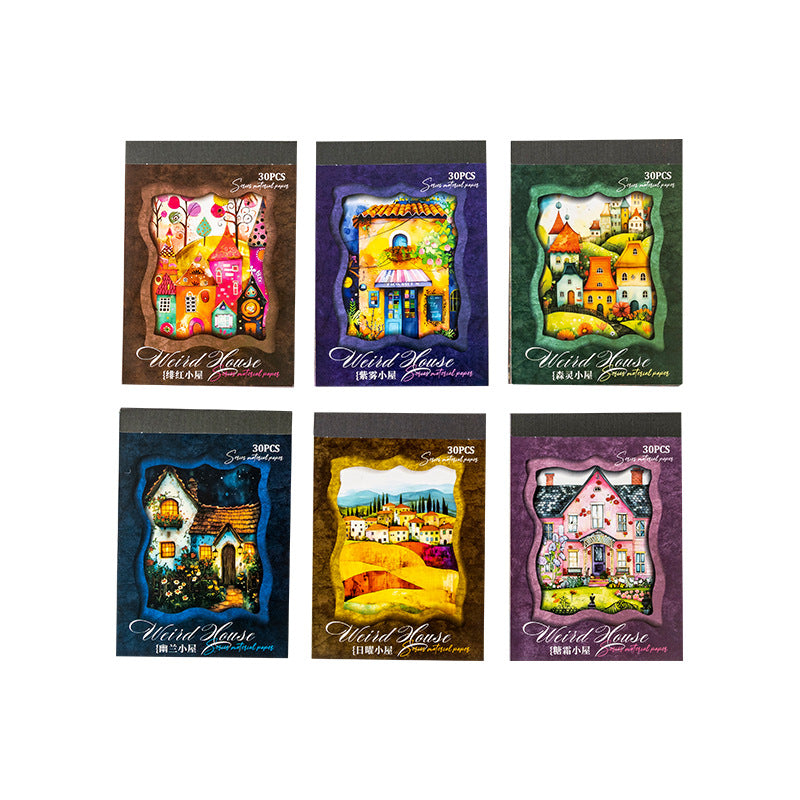 Journal sticker packs (Eerie cabin) 30 sheets/book (70*100mm)