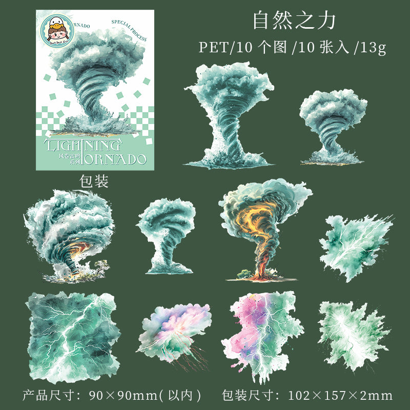 Journal sticker packs (Lightning Tornado)