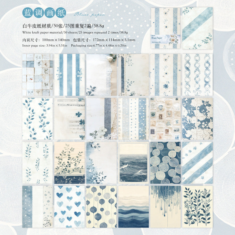 Journal retro watercolor paper packs