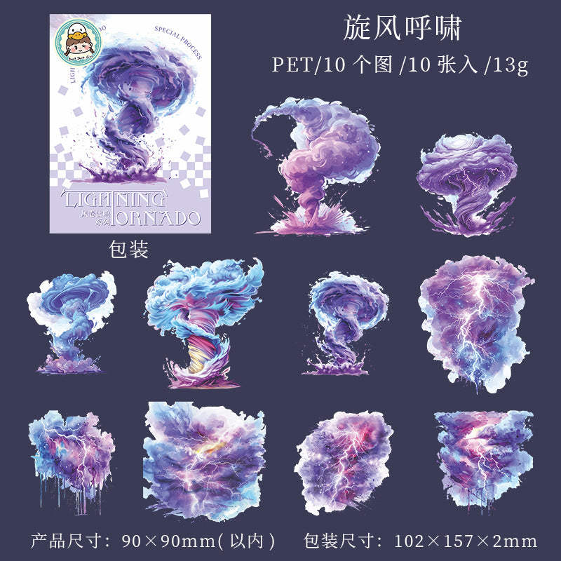 Journal sticker packs (Lightning Tornado)