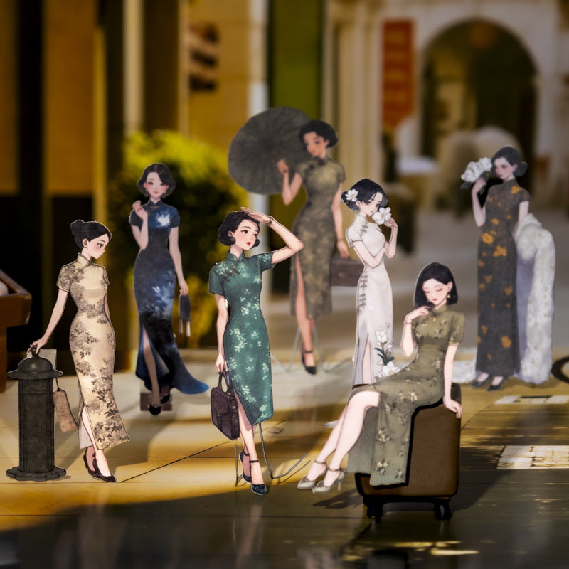Journal sticker packs (cheongsam figures)