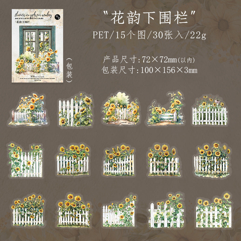 Journal sticker packs (Sunflower Theme) 30pcs/pack