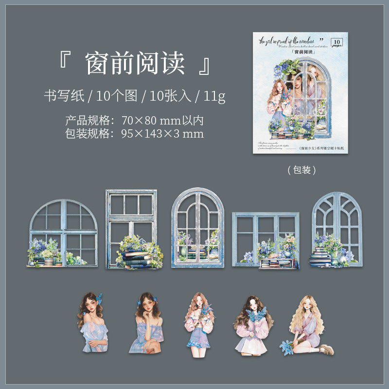 Journal sticker packs (Girl in front of the window)