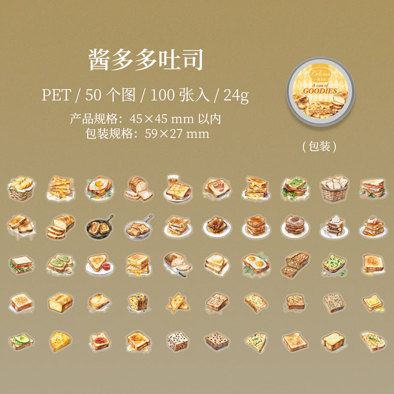 Journal sticker packs (Food Theme) 100pcs/box