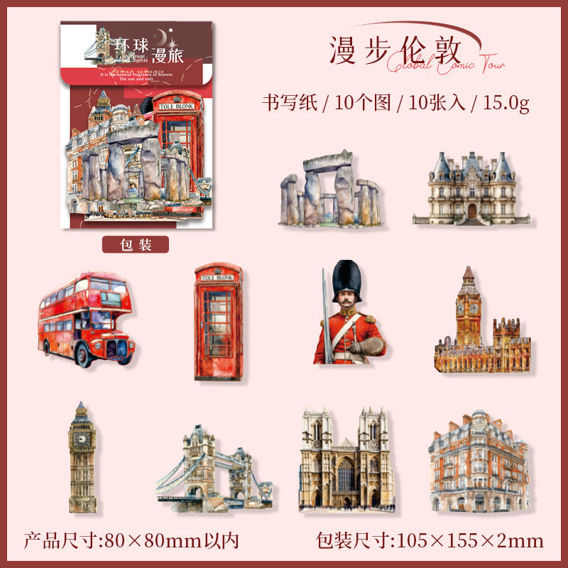 Journal Hard card sticker packs (Travel Theme)