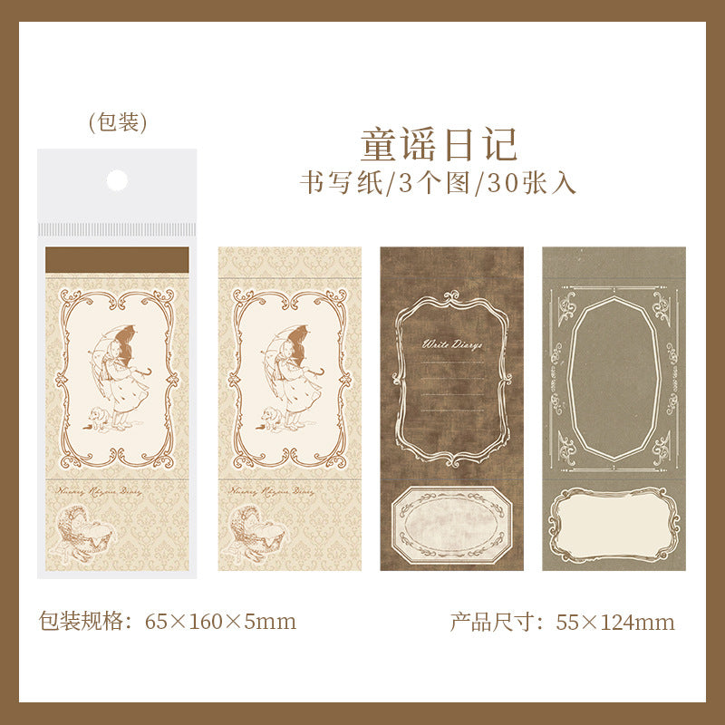 Notepad (Fairy Tale Series) 5.5*12.4cm (30sheets/pack)