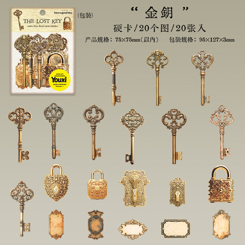 Journal hard card sticker packs