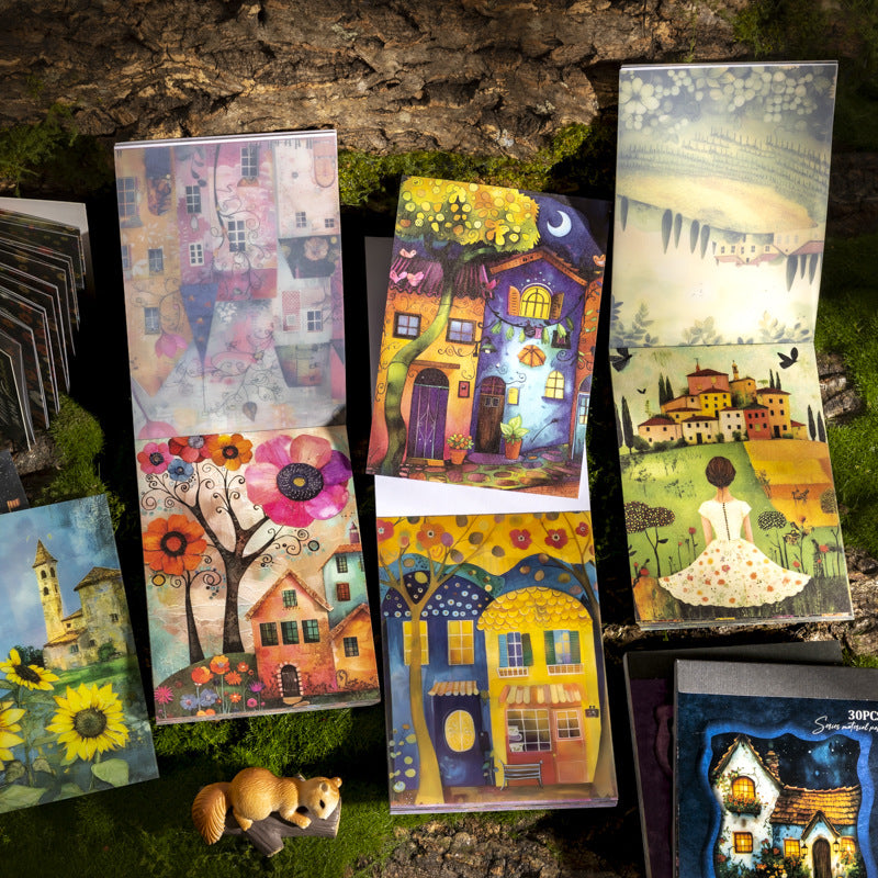 Journal sticker packs (Eerie cabin) 30 sheets/book (70*100mm)