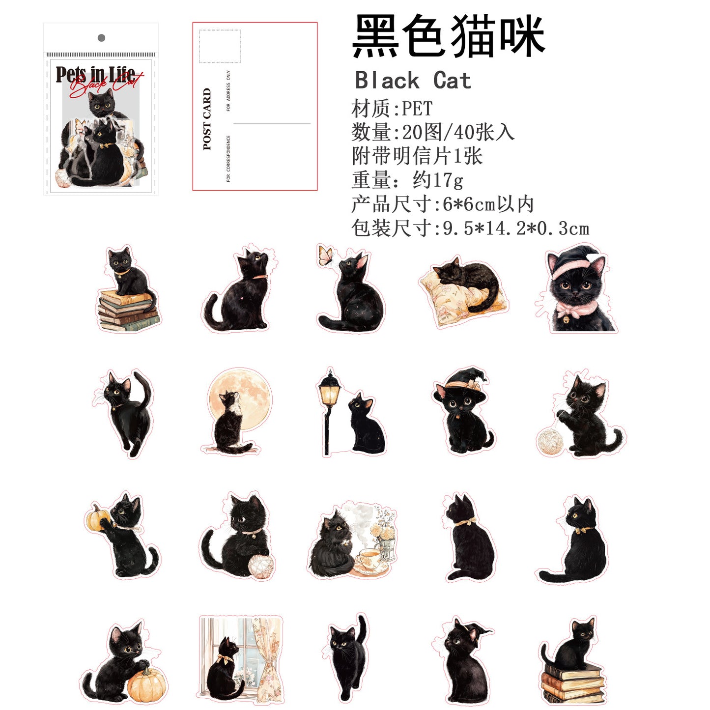 Journal PET sticker packs (Cat)