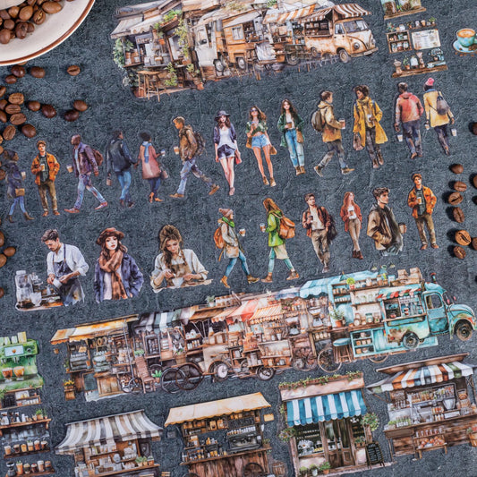 Journal PET sticker packs (Coffee Market)
