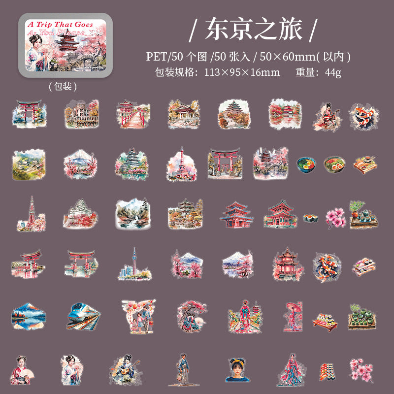 Journal sticker packs (Travel)