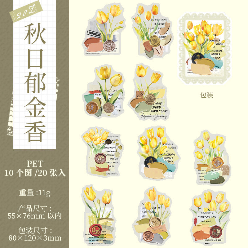 Journal sticker packs (Watercolor flowers)