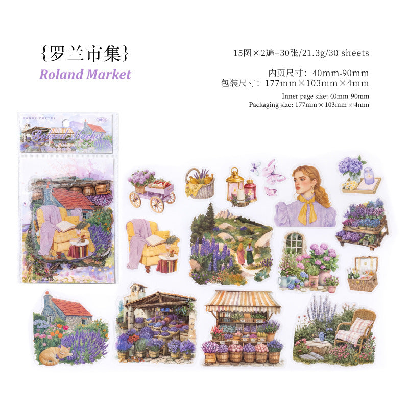 Journal sticker packs (Field life landscape)