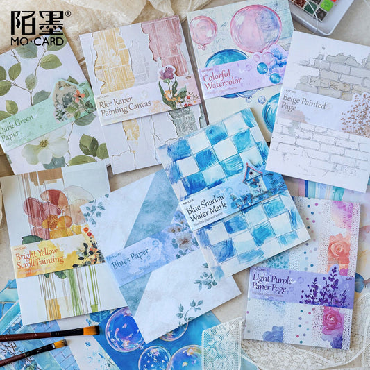 Journal retro watercolor paper packs