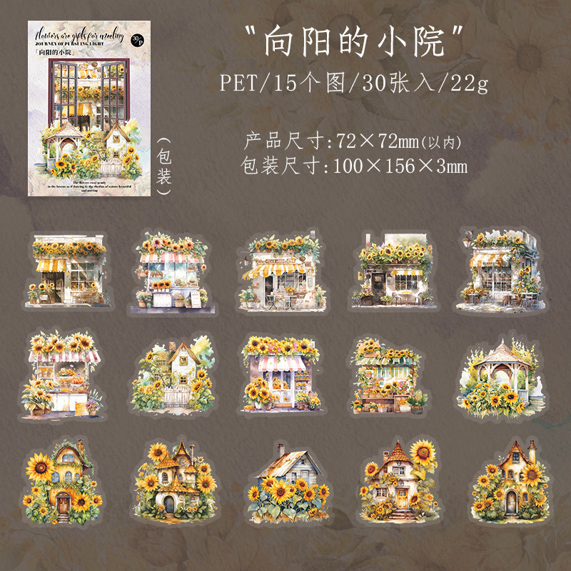 Journal sticker packs (Sunflower Theme) 30pcs/pack
