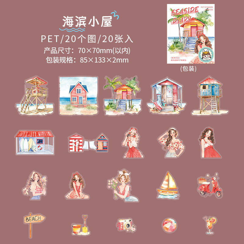 Journal PET sticker packs (Seaside)