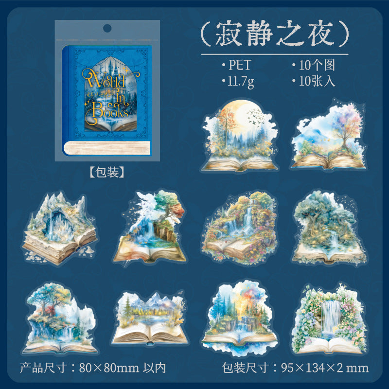 Journal sticker packs (The world of books)