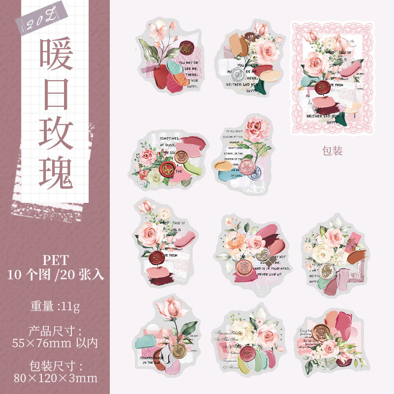 Journal sticker packs (Watercolor flowers)