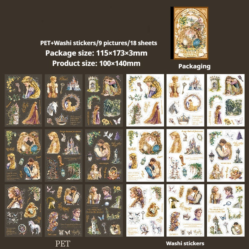 Journal sticker books (Fairy Tale Theme)