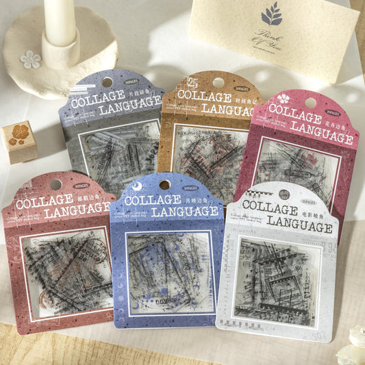 Journal sticker packs (English Corner Collage)