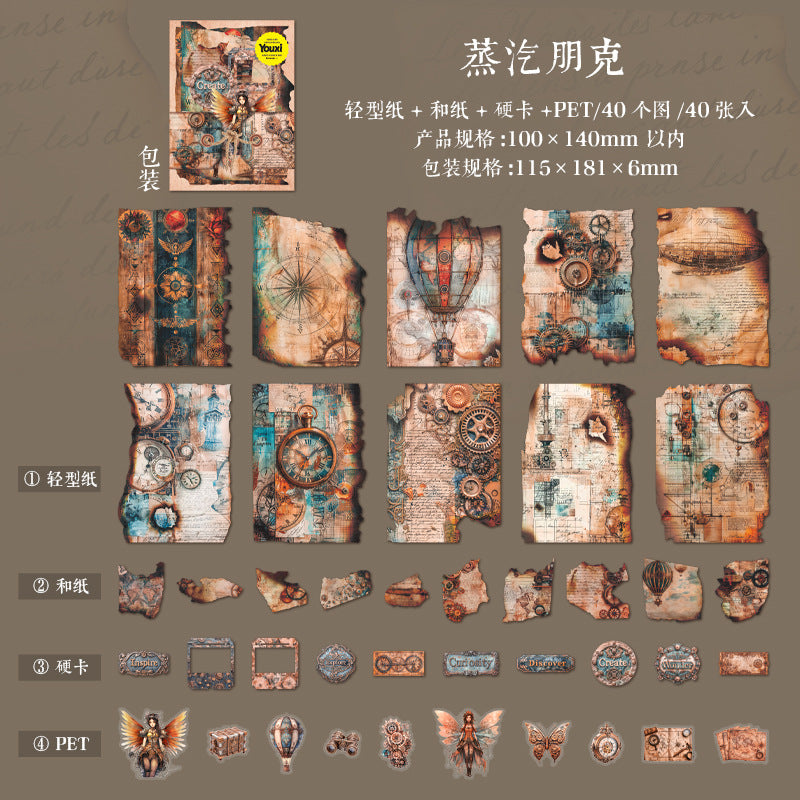 Journal retro material packs