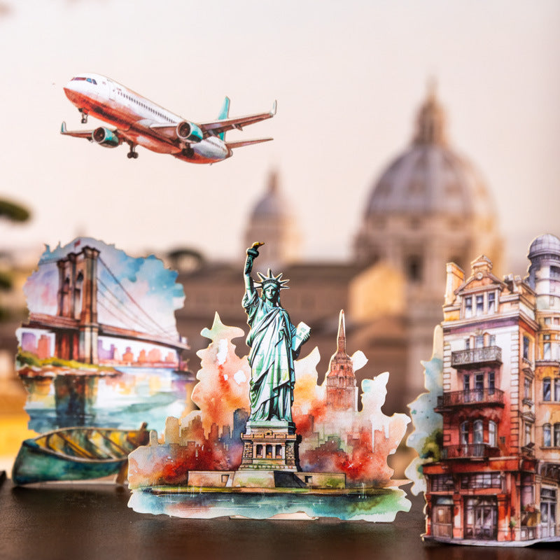 Journal hard card sticker packs (Travel)