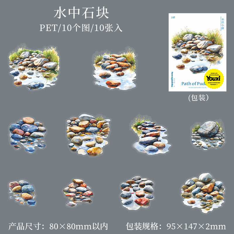 Journal PET sticker packs (Puddle path)