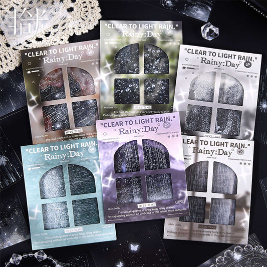 Journal PET sticker packs (Rain)