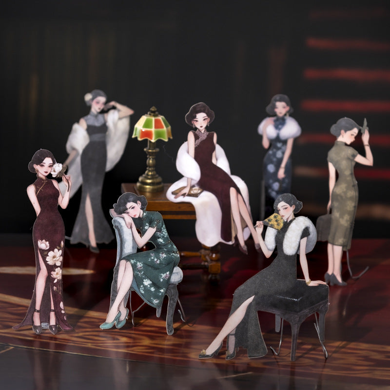 Journal sticker packs (cheongsam figures)