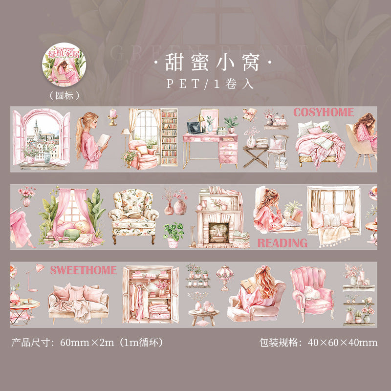 Journal PET tape (Green Home) 60mm*5m/roll