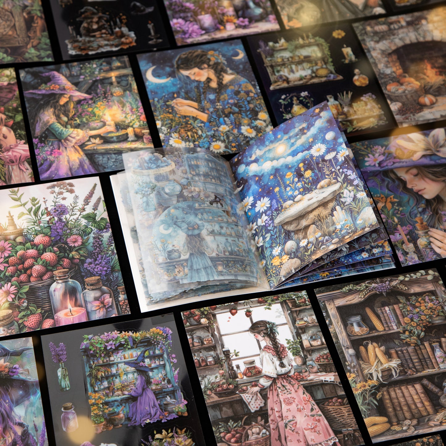 Journal sticker book (Magic Theme)PET stickers and papers