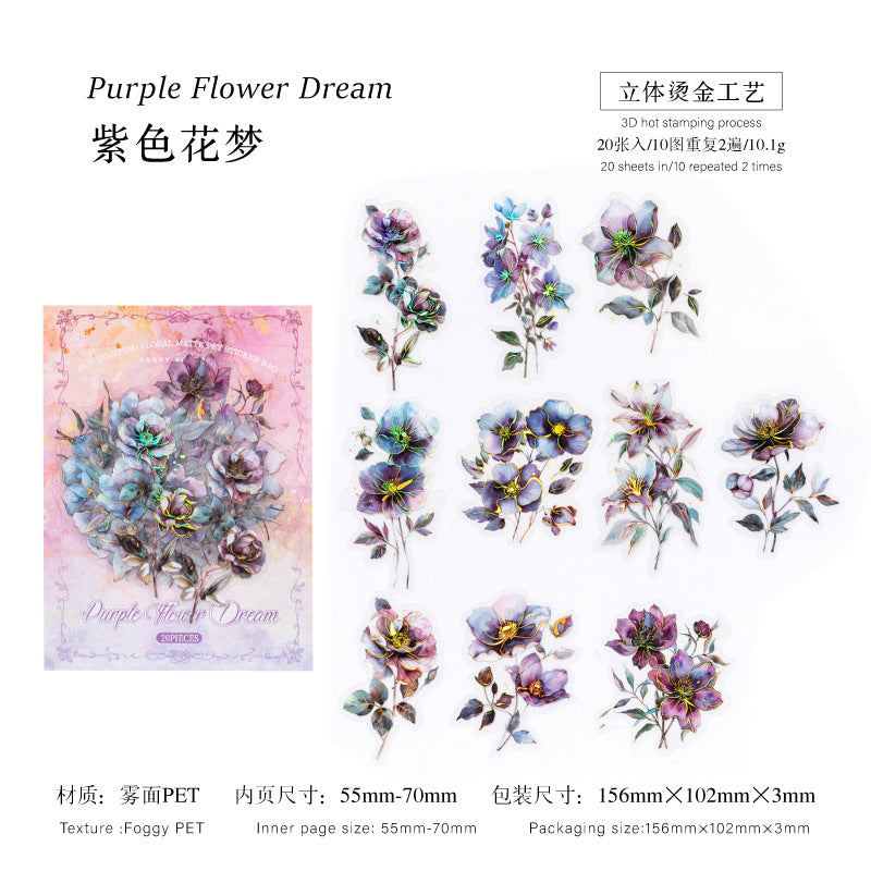 Journal PET sticker packs (Flower)