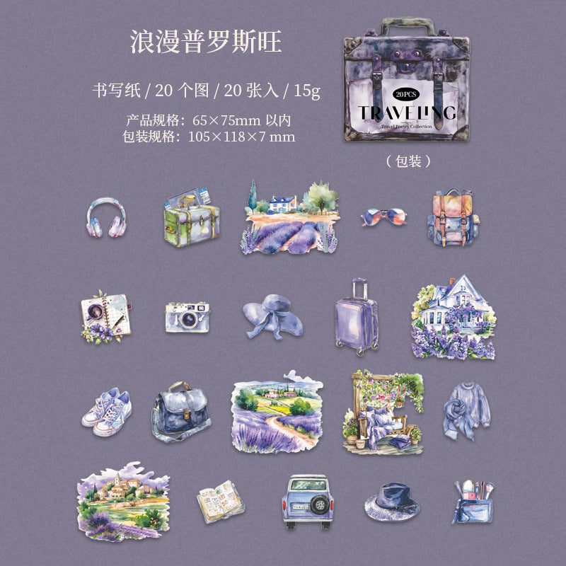 Journal hard card sticker packs (Travel)