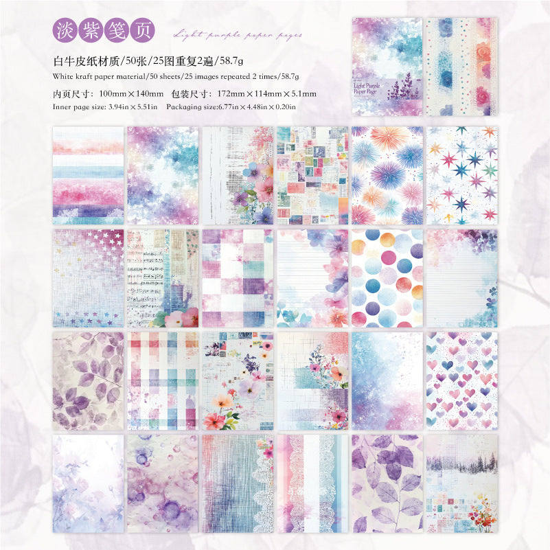 Journal retro watercolor paper packs
