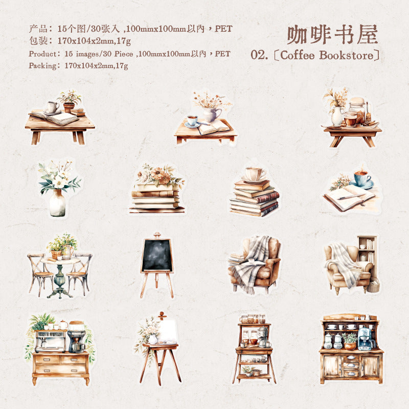 Journal sticker packs (Coffee)