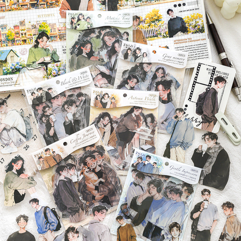 Journal sticker packs (Character) 30pcs/pack