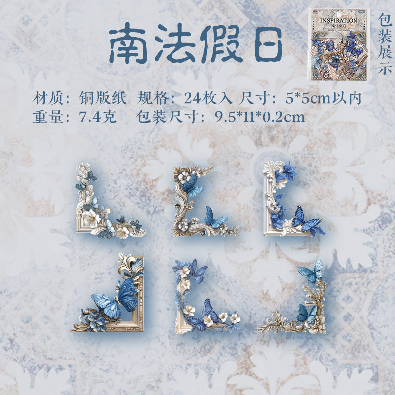 Retro Corner Sticker packs (24pcs/pack)