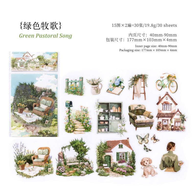 Journal sticker packs (Field life landscape)