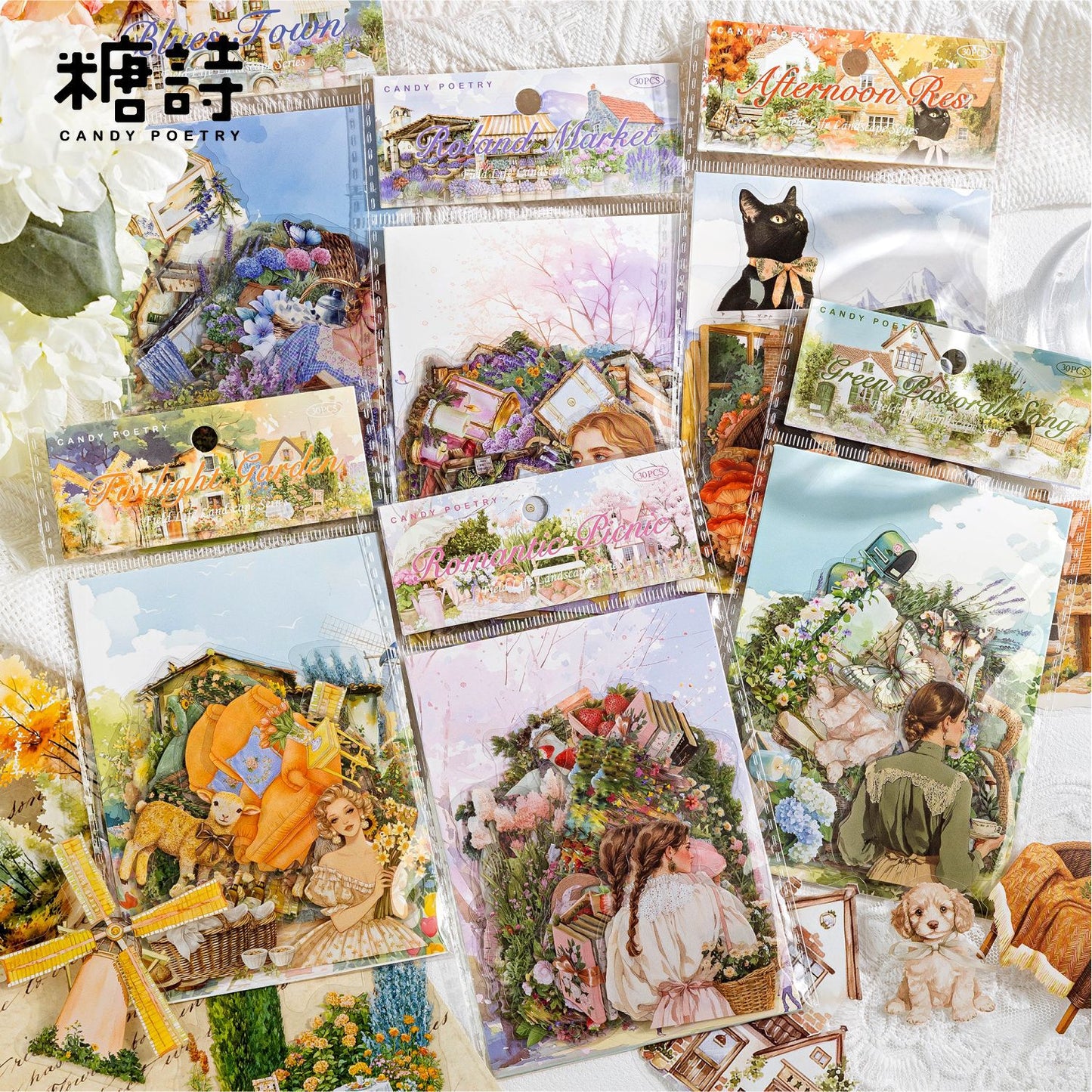 Journal sticker packs (Field life landscape)