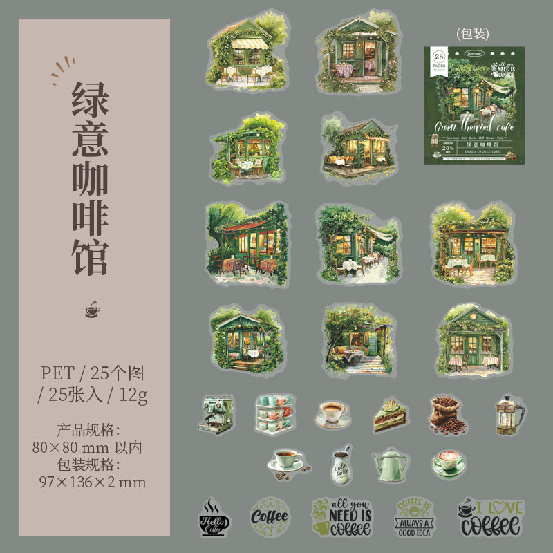 Journal sticker packs (Coffee) 25pcs/pack