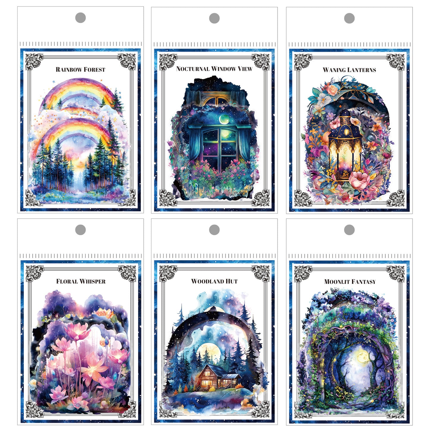 Journal PET sticker packs (Mysterious Fantasy Series)