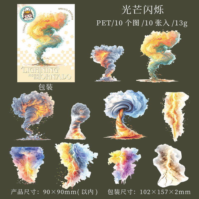 Journal sticker packs (Lightning Tornado)