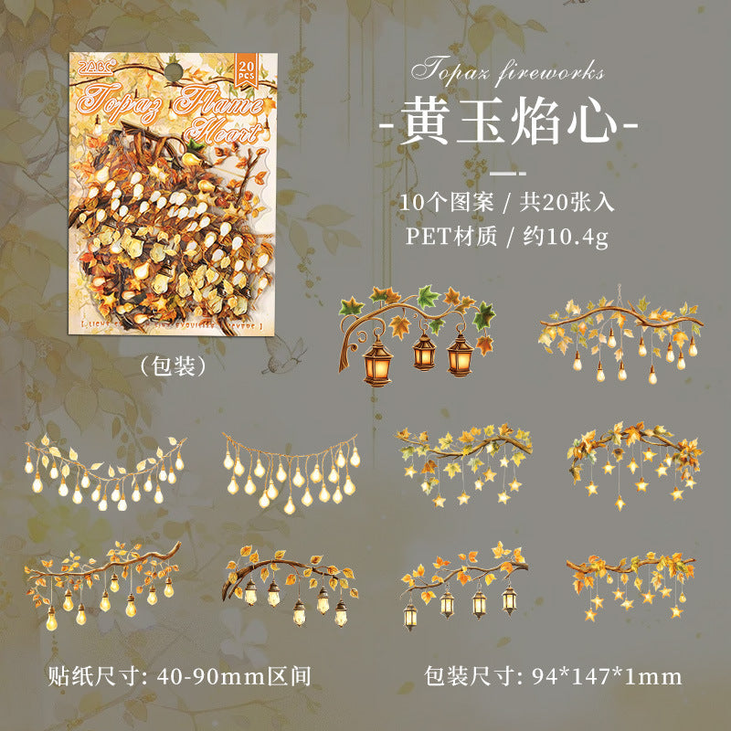 Journal PET sticker packs (Small colored lights)